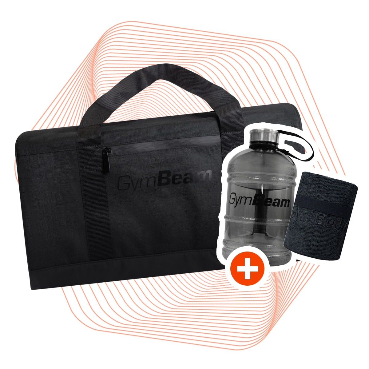 Duffle All Black Sports Bag - GymBeam + gifts