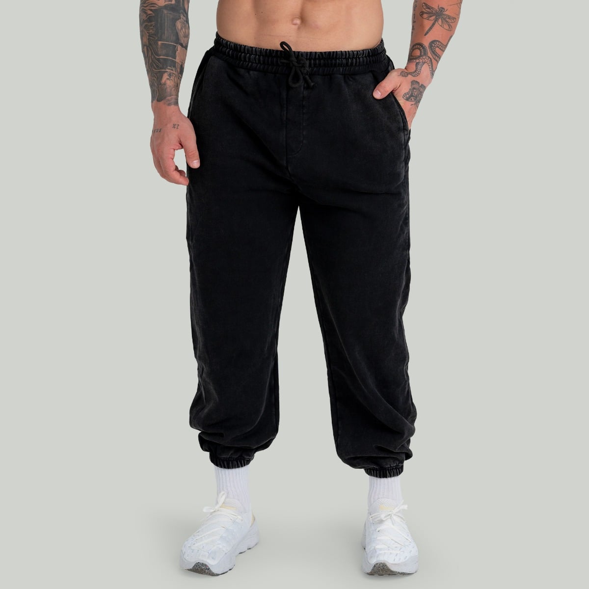 Washed Joggers Black - STRIX