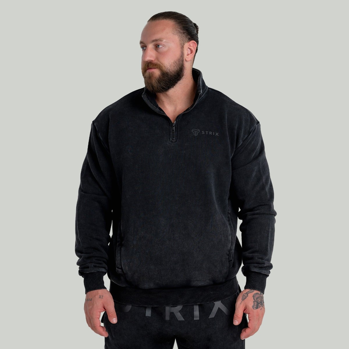 Washed Jumper Black - STRIX