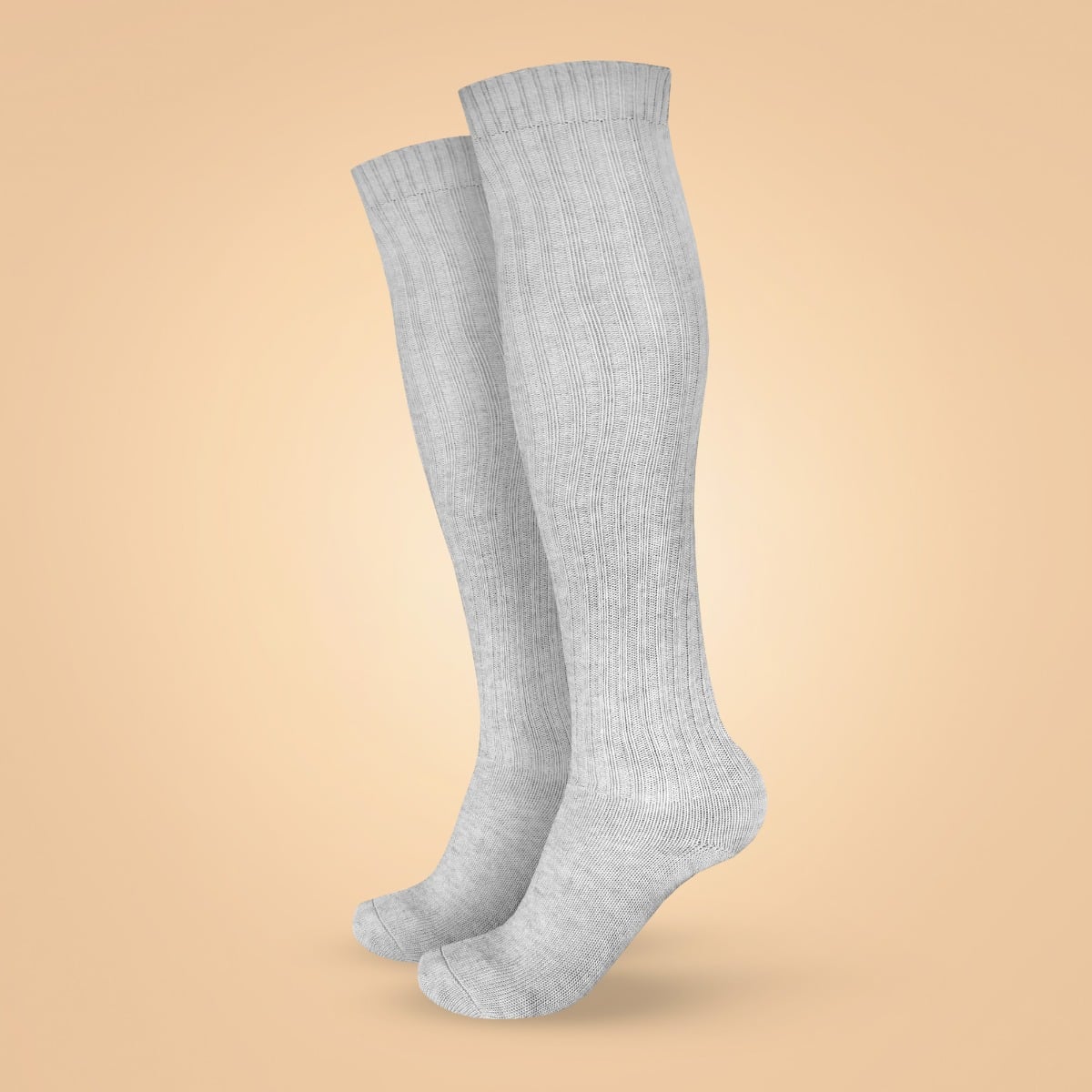 Knee High Wool Socks Grey - BeastPink