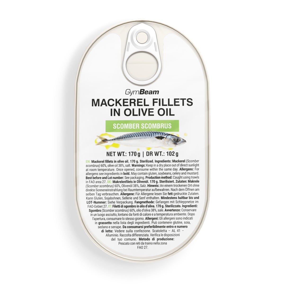 Mackerel Fillets in Olive Oil - GymBeam