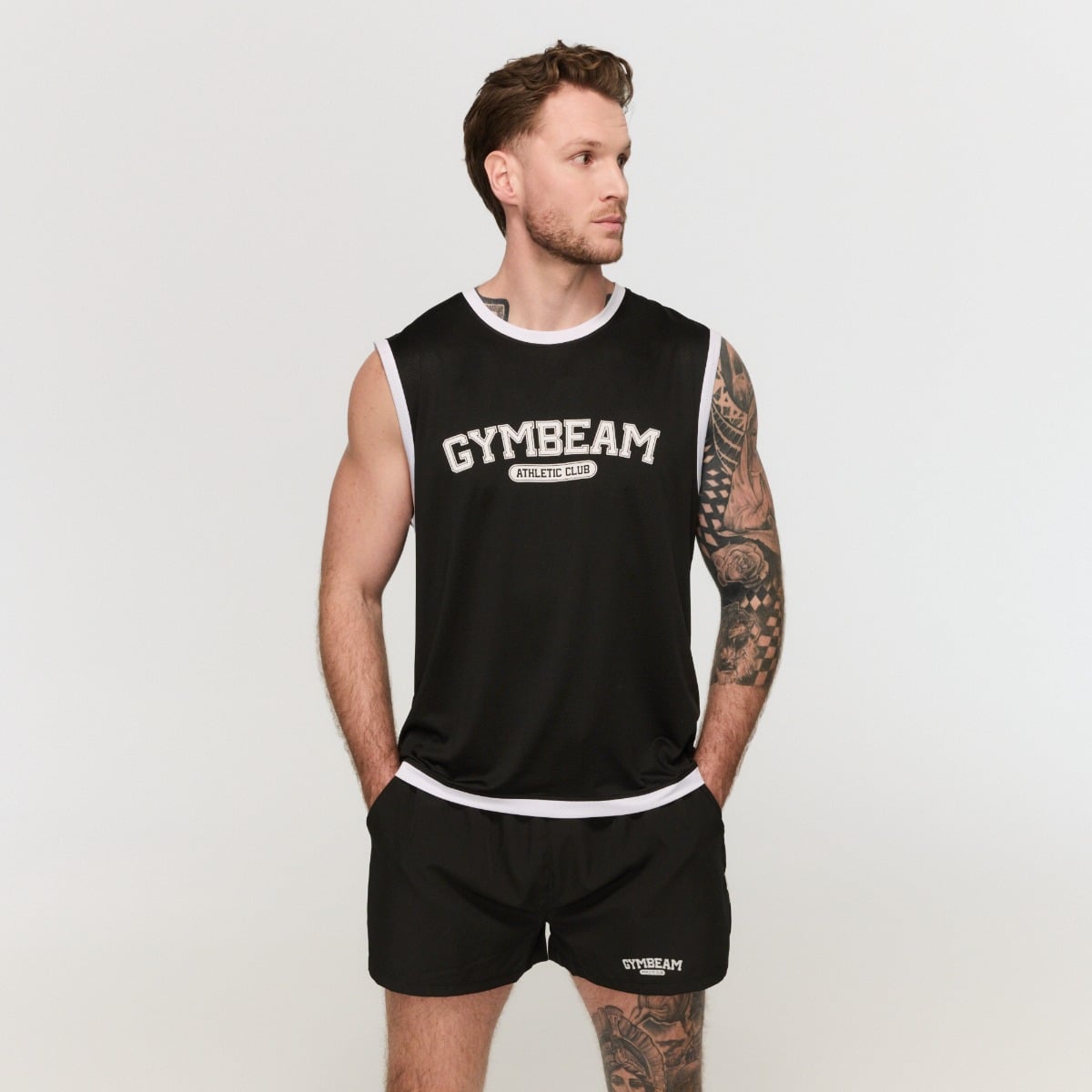 Men‘s Varsity Tank Top Black - GymBeam