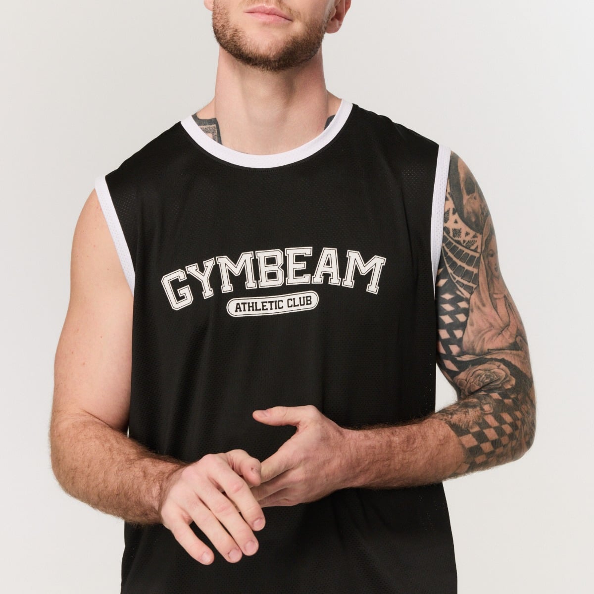 Men‘s Varsity Tank Top Black - GymBeam
