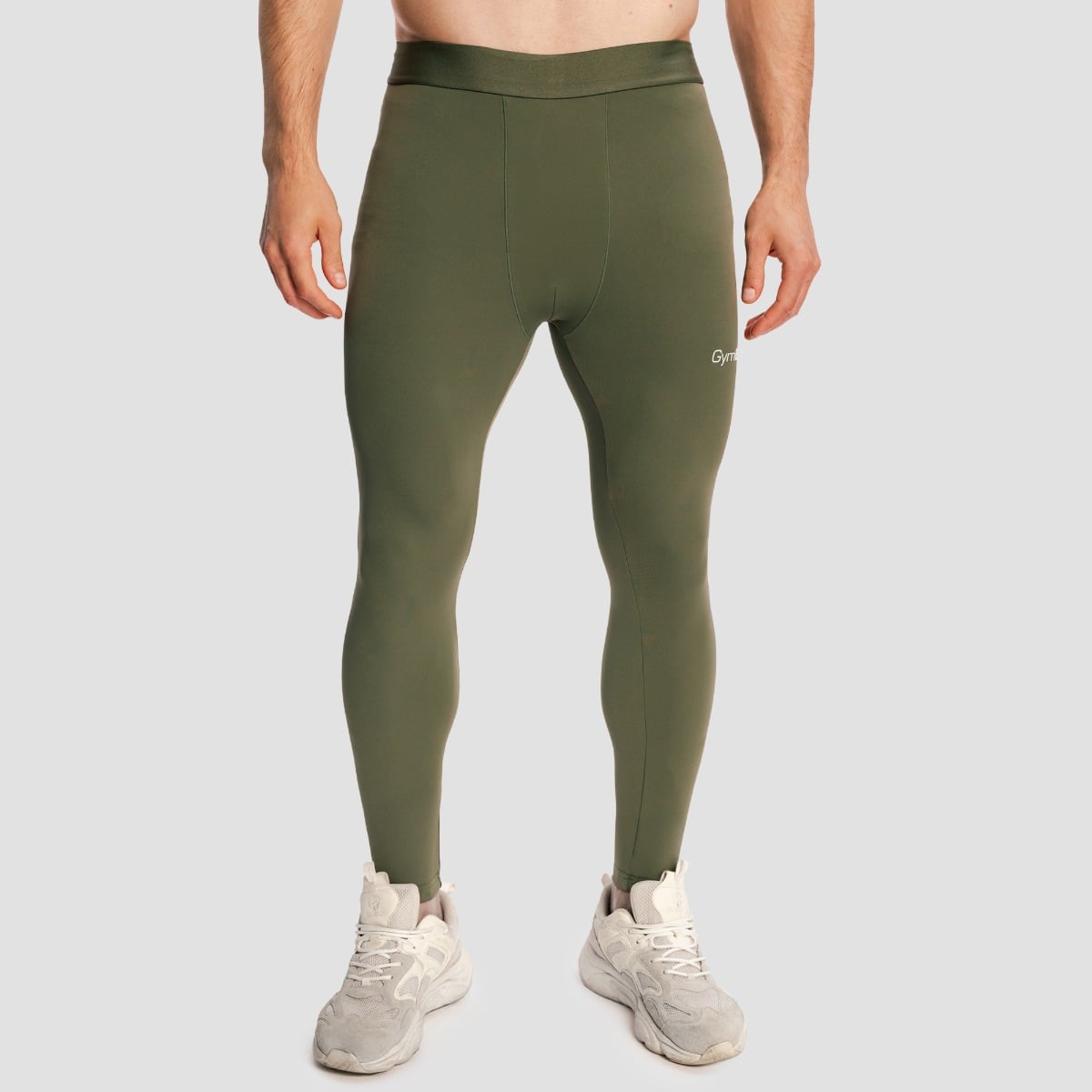 Men‘s Leggings Combat Olive Grey - GymBeam