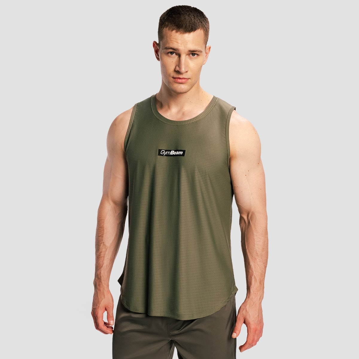 Men‘s Combat Tank Top Olive Grey - GymBeam