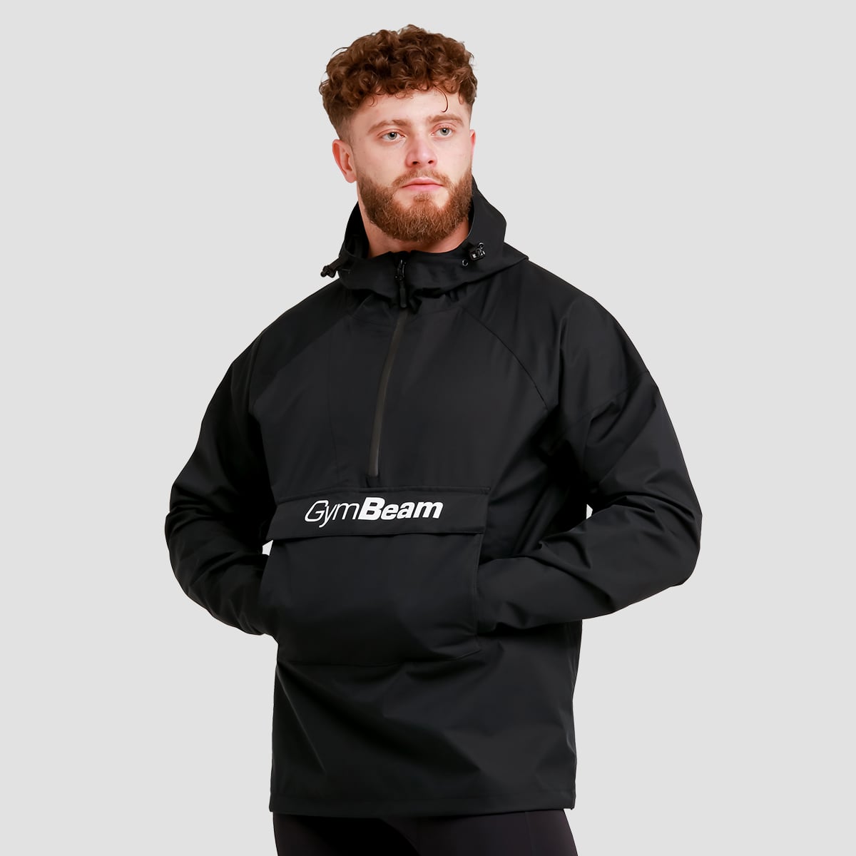 Men‘s Rain Smock Jacket Black - GymBeam