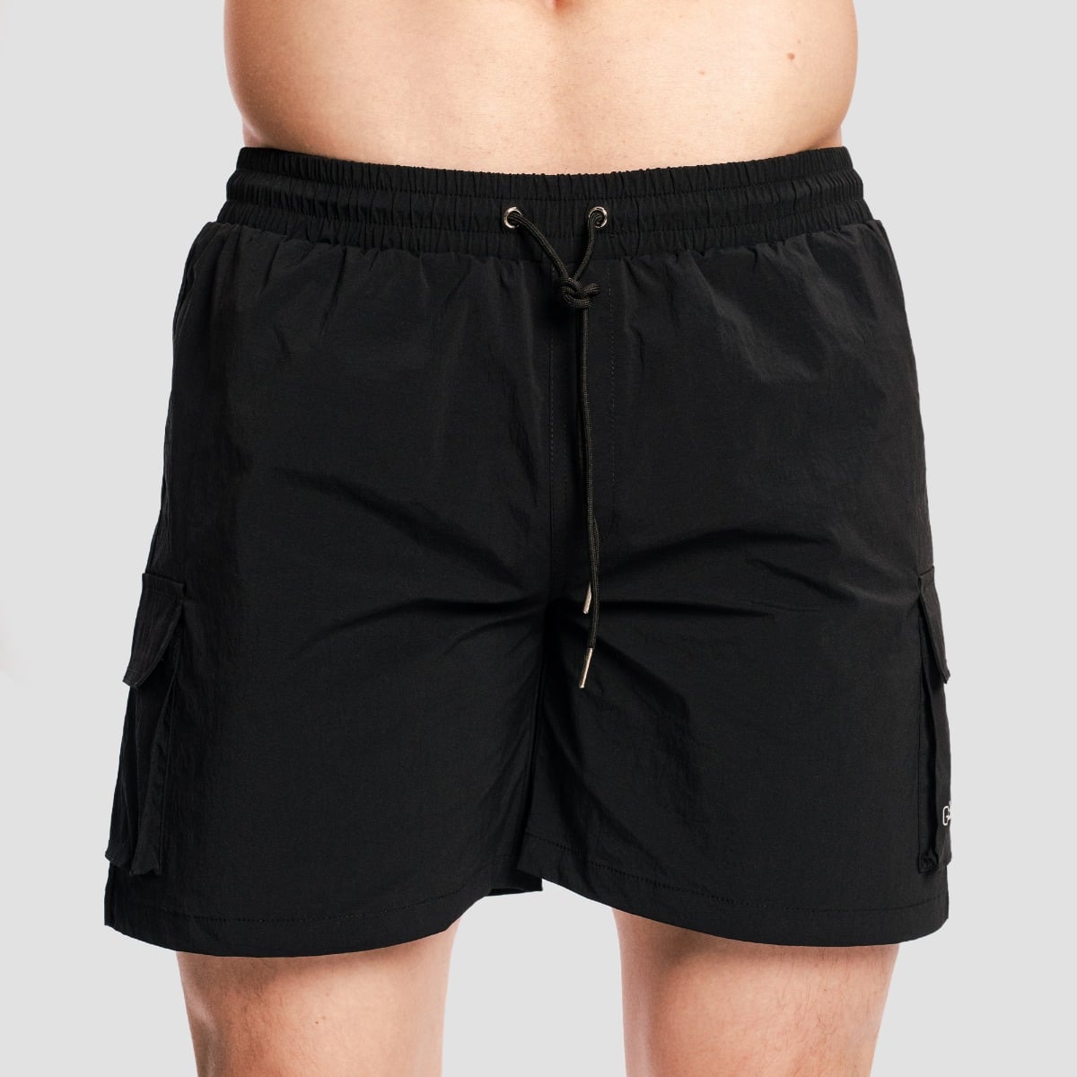 Men‘s Swim Cargo Shorts Black - GymBeam