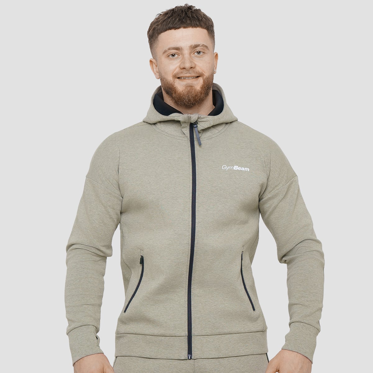 Agile Zip Up Hoodie Sage - GymBeam