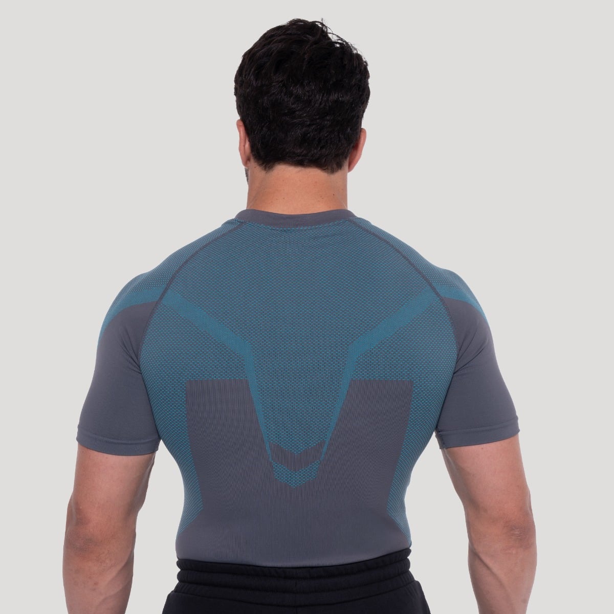 OG1 Seamless T-shirt Grey/Blue - GymBeam