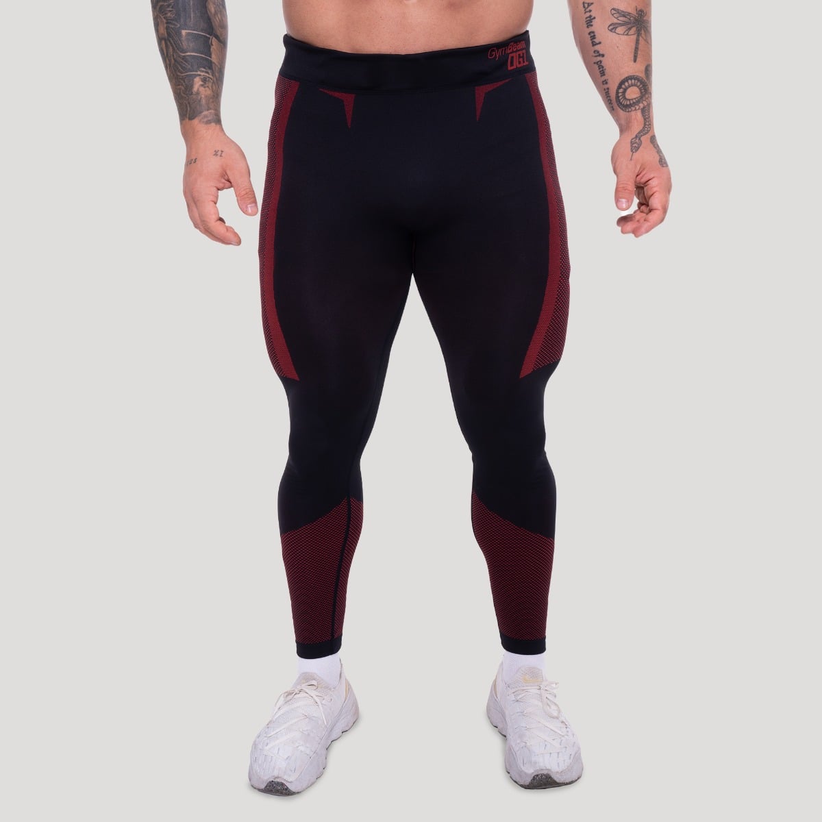 OG1 Seamless Leggings Black/Red - GymBeam