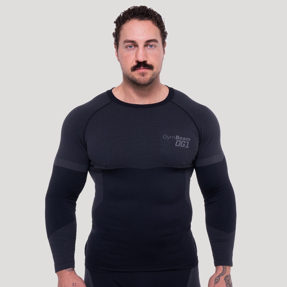 OG1 Seamless Longsleeve Black/Grey - GymBeam