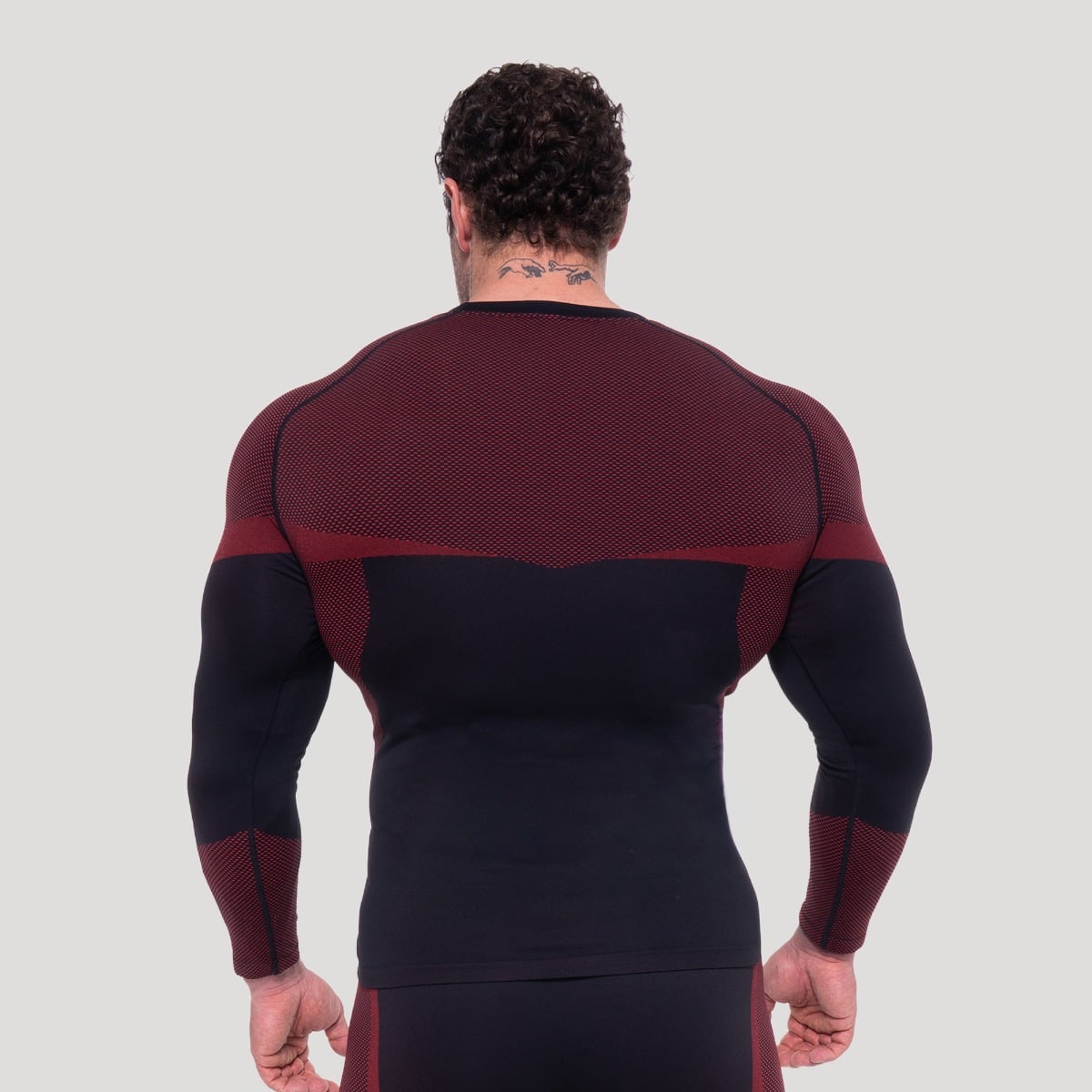 OG1 Seamless Longsleeve Black/Red - GymBeam