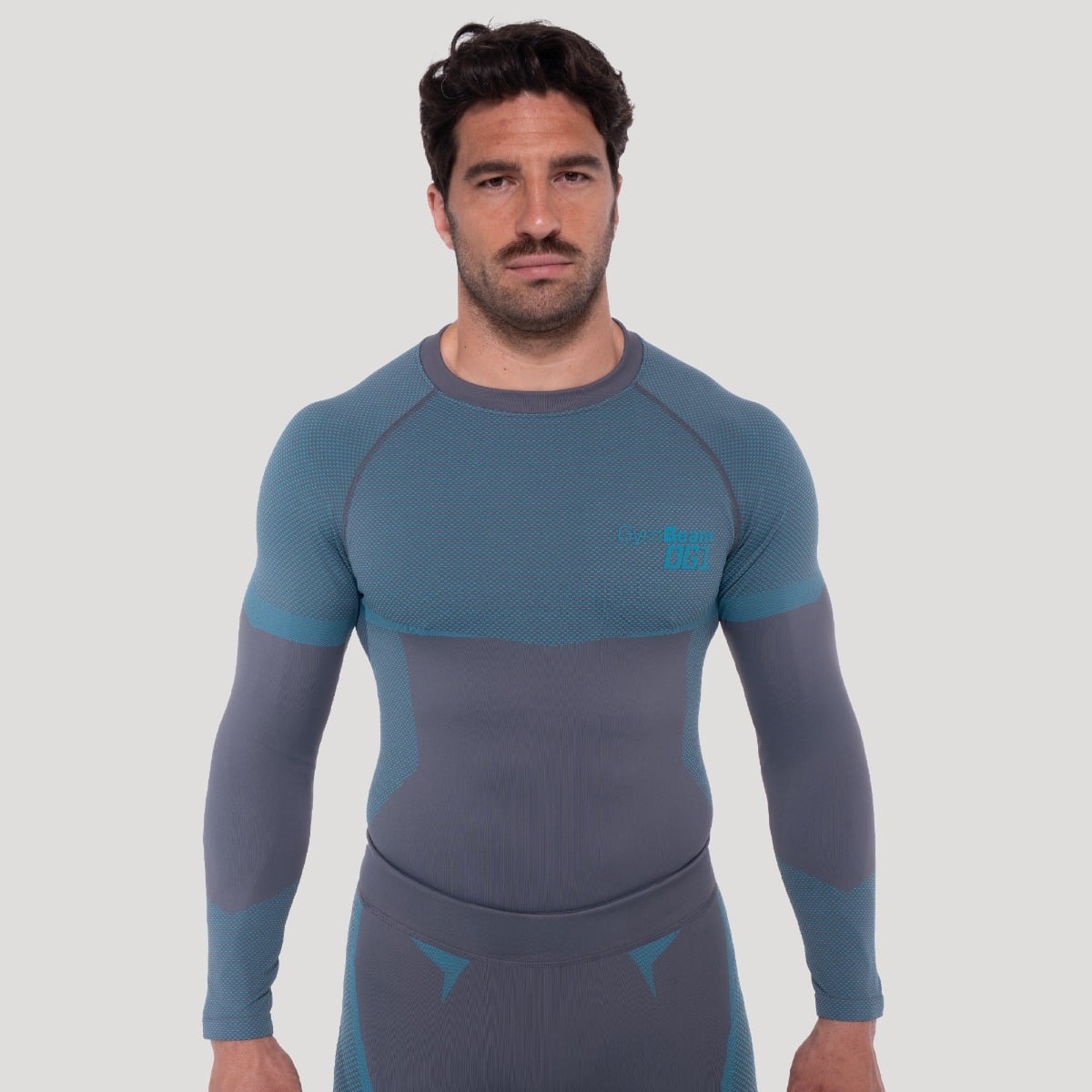 OG1 Seamless Longsleeve Grey/Blue - GymBeam