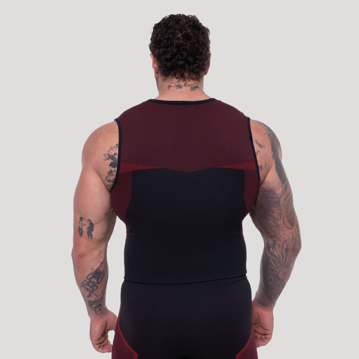 OG1 Seamless Tanktop Black/Red - GymBeam