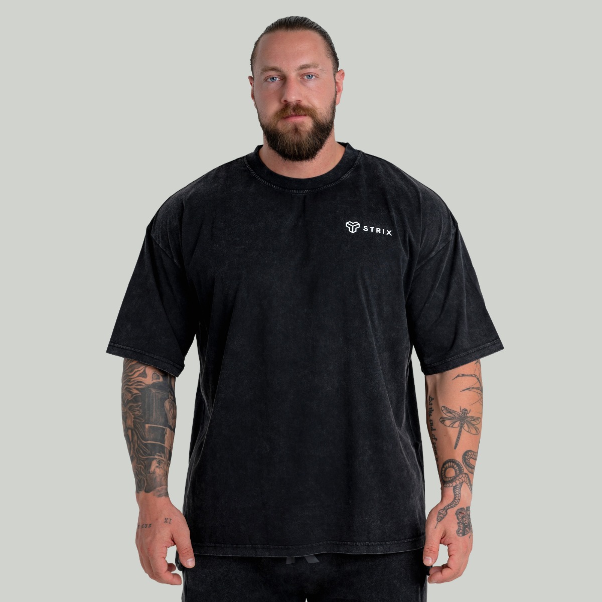 Oversized Washed T-Shirt Black - STRIX