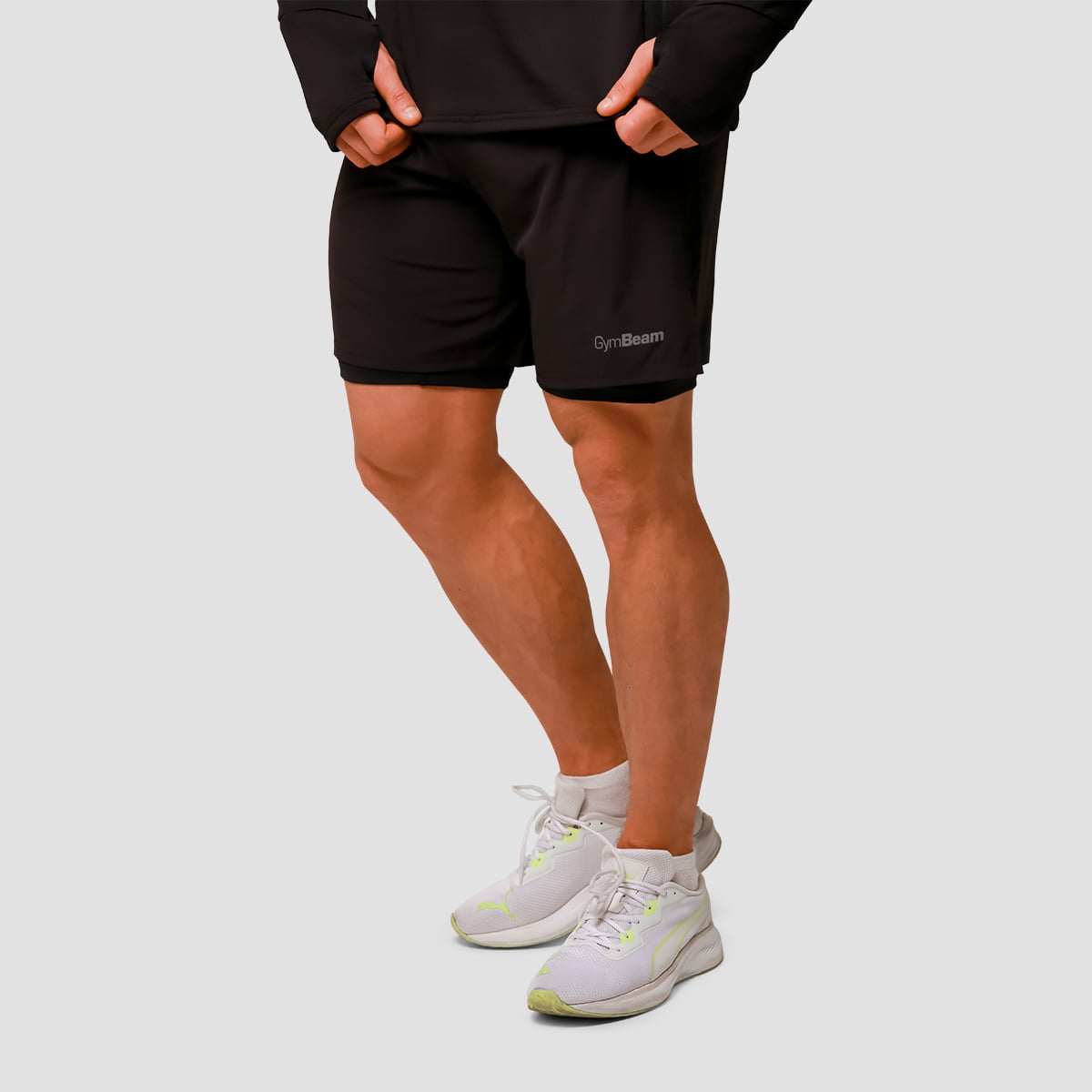 Pulse 2in1 Running Shorts Black - GymBeam
