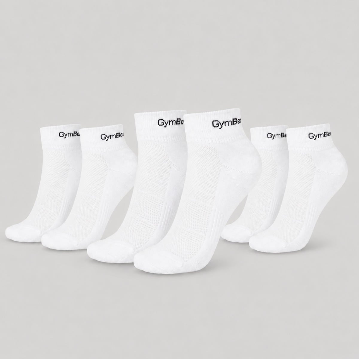 Quarter Socks 3Pack White - GymBeam
