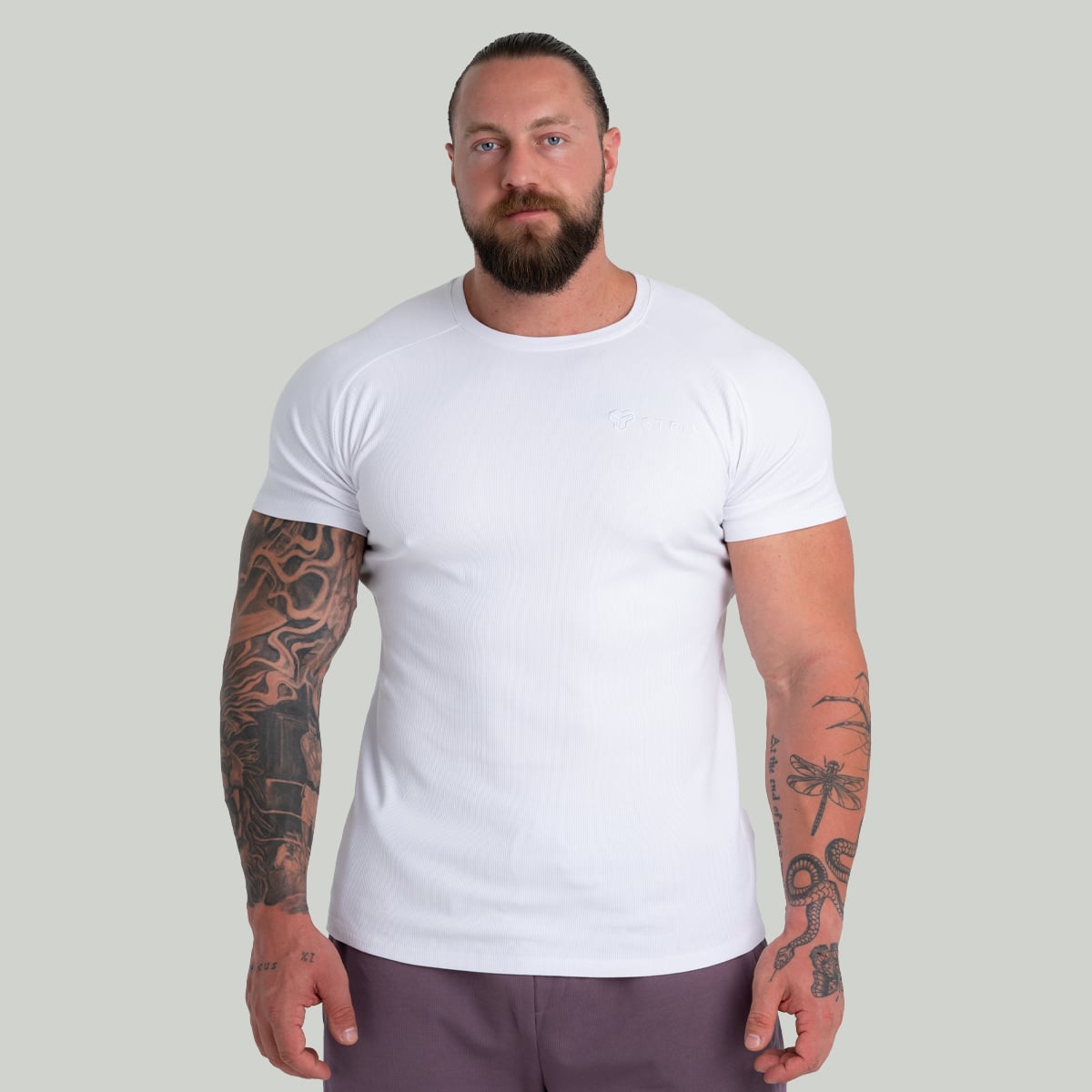 Ribbed T-Shirt White - STRIX