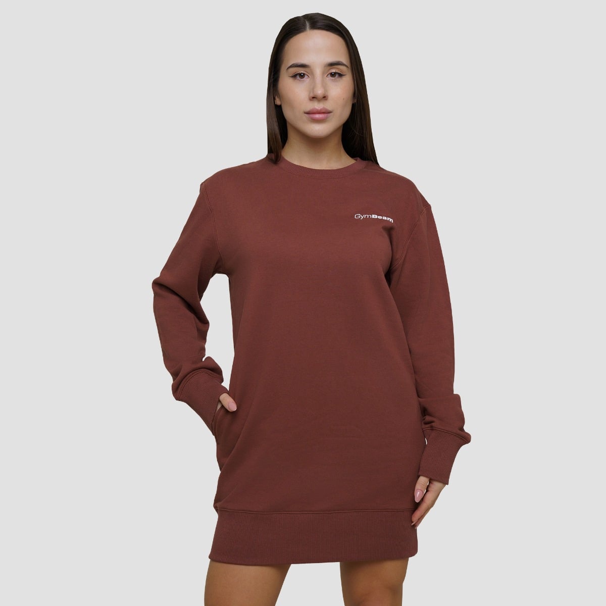 Women‘s Agile Longline Sweatshirt Root - GymBeam