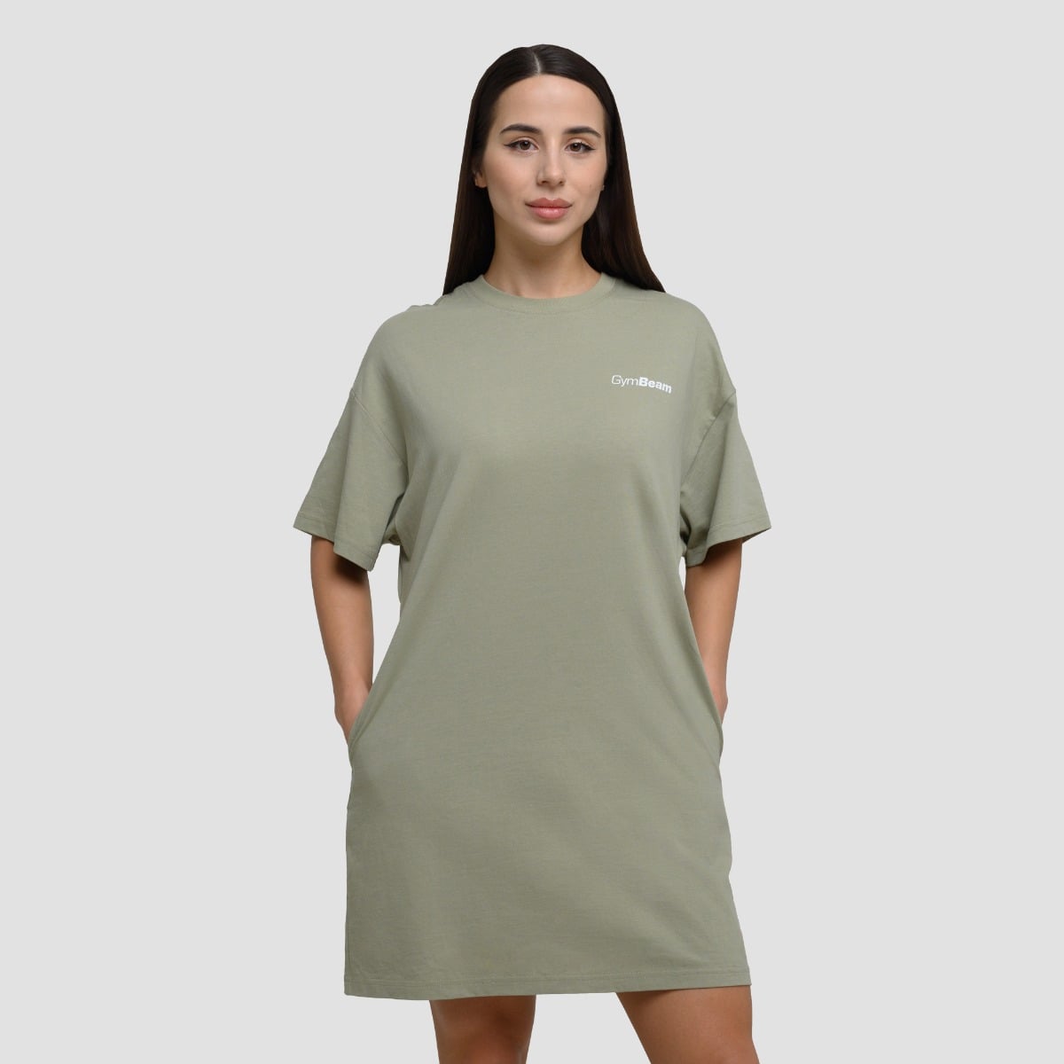 Women‘s Agile T-Shirt Dress Sage - GymBeam