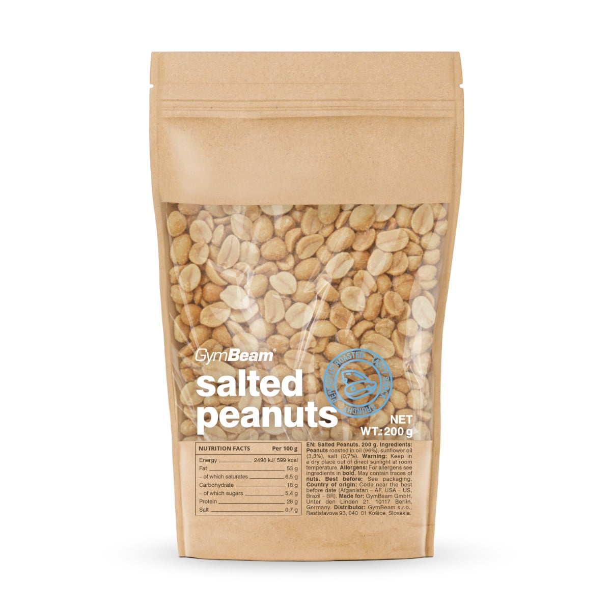 Roasted Salted Peanuts - GymBeam