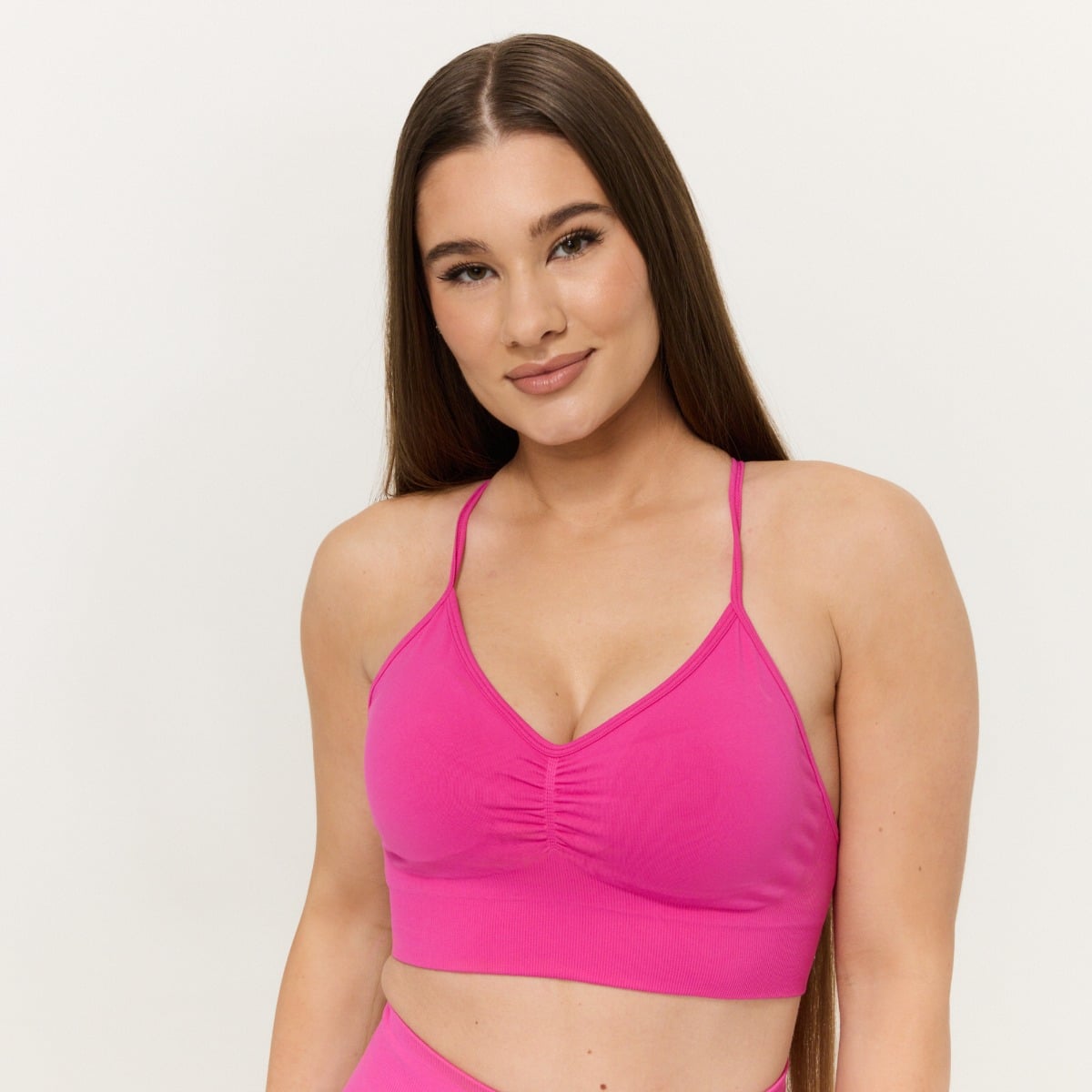 Sculpt Seamless Sports Bra Rose - GymBeam