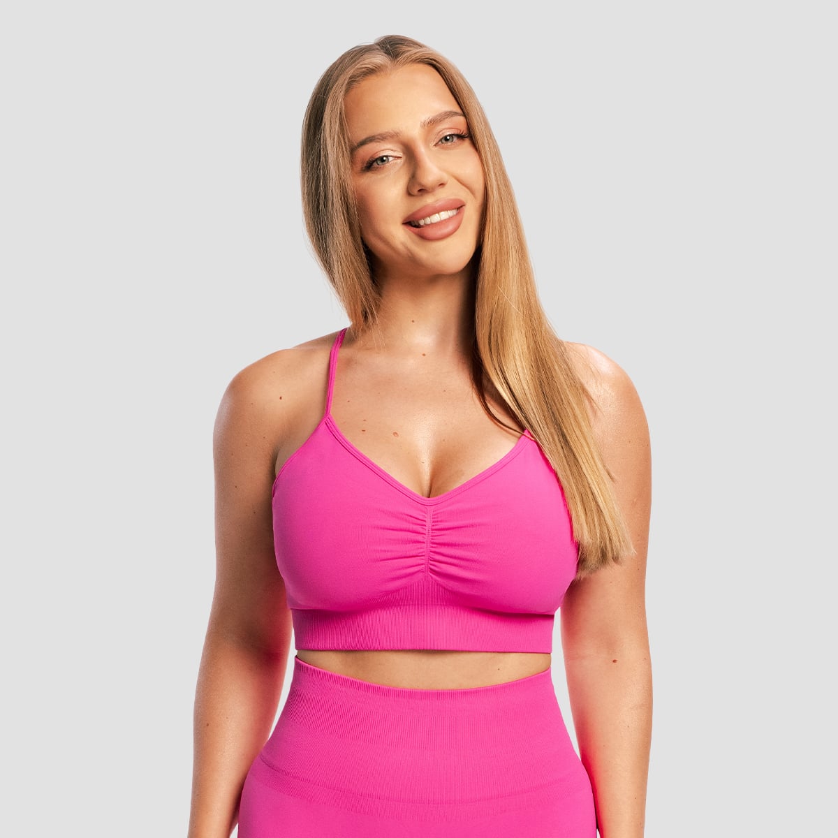 Sculpt Seamless Sports Bra Rose - GymBeam