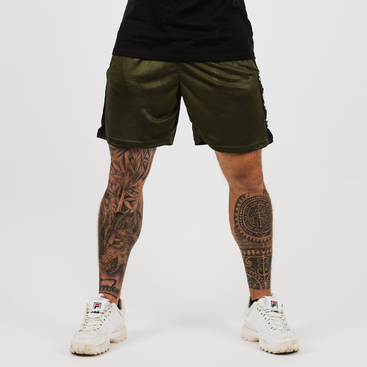 Men’s Vertical Shorts Military Green - GymBeam