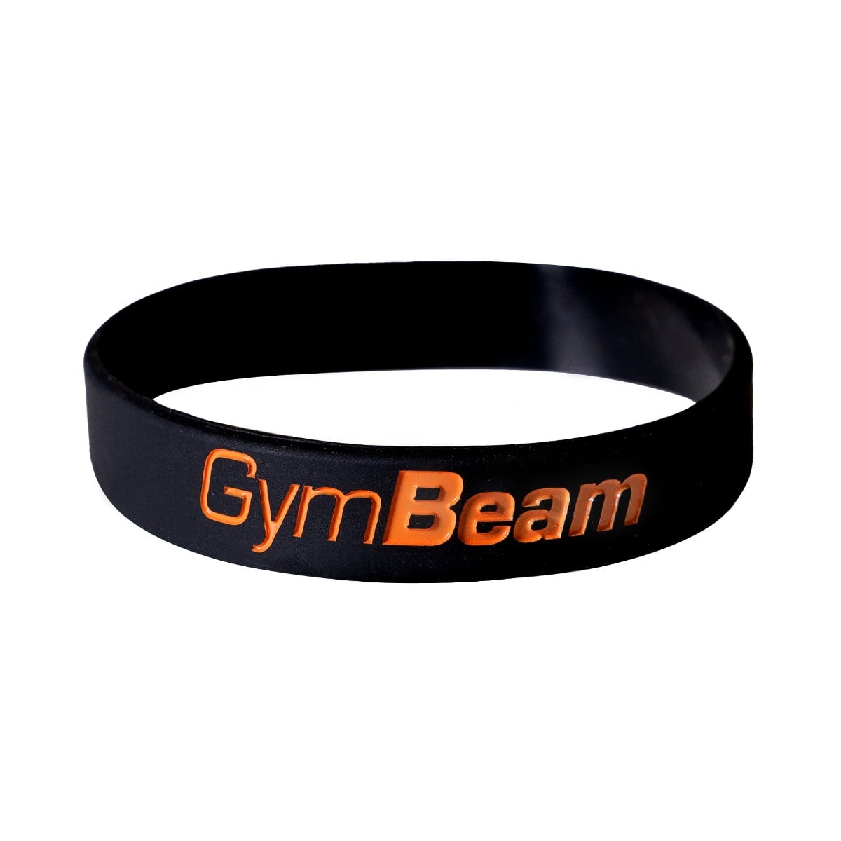 GB Silicone Wristband Black Orange - Gymbeam