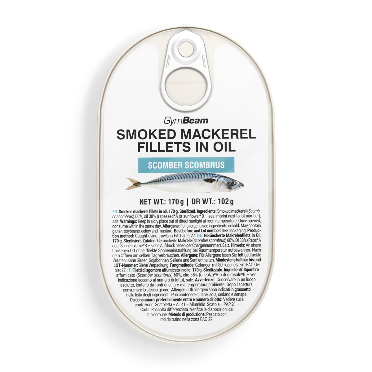 Smoked Mackerel Fillets in Oil - GymBeam