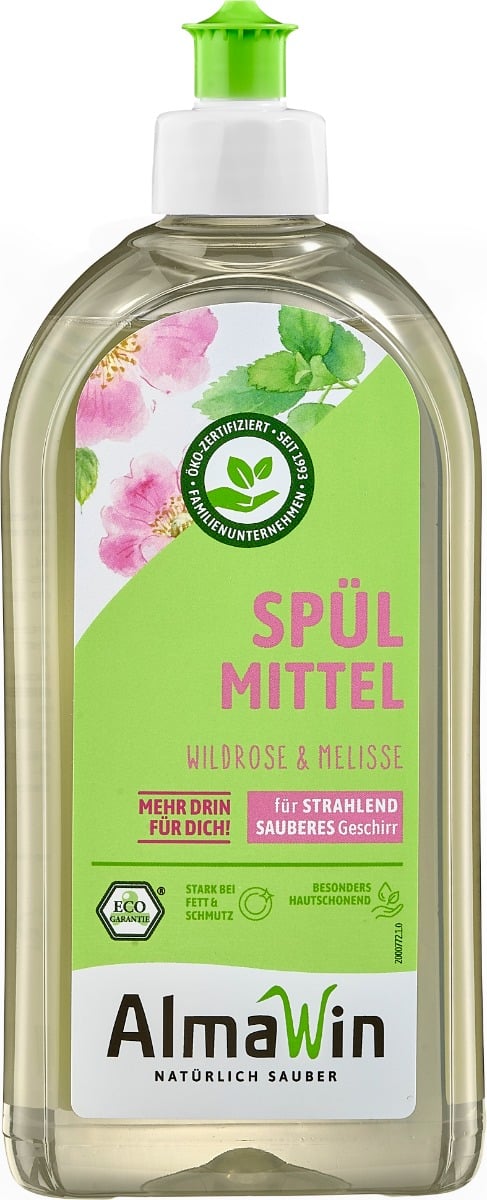 Liquid dishwashing detergent Wild Rose & Lemon Balm 500 ml - AlmaWin