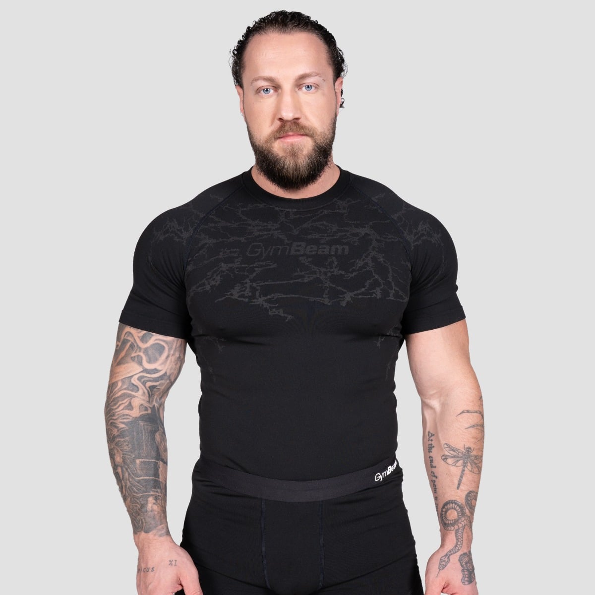 Static Seamless T-shirt Black - GymBeam