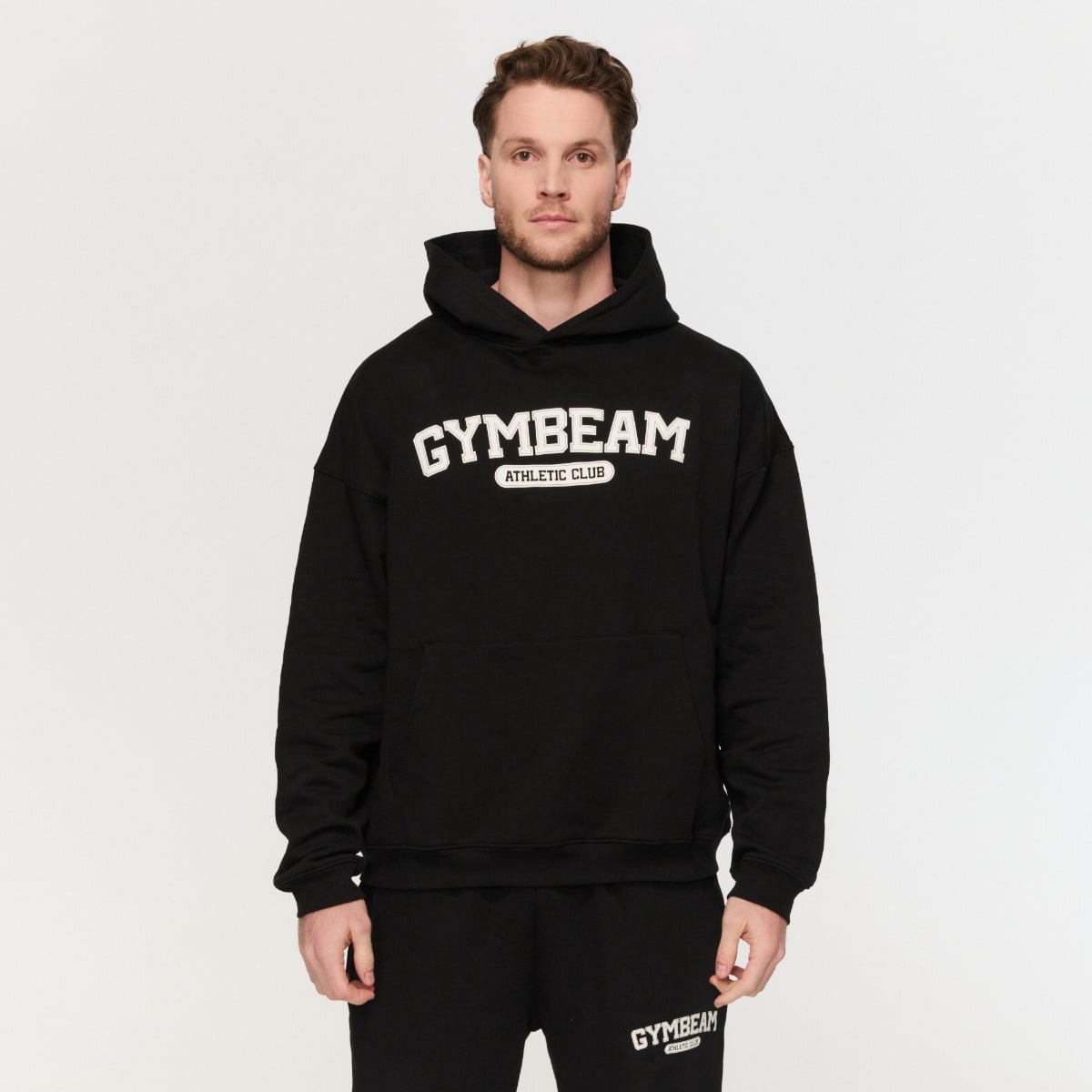 Varsity Hoodie Black - GymBeam