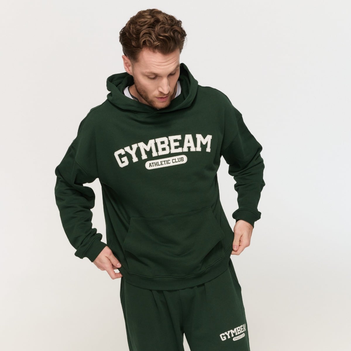 Varsity Hoodie Green - GymBeam