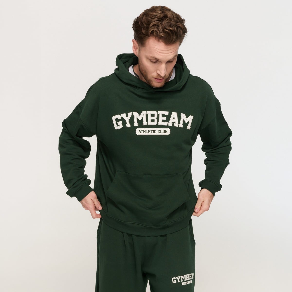 Varsity Hoodie Green - GymBeam