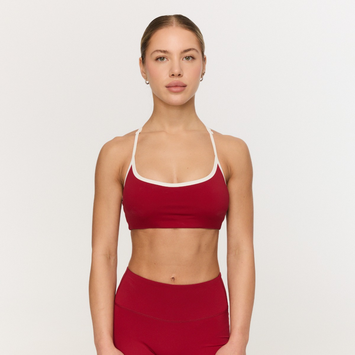 Varsity Sports Bra Red - GymBeam
