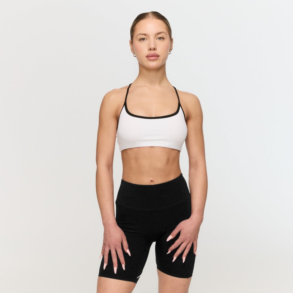 Varsity Sports Bra White - GymBeam