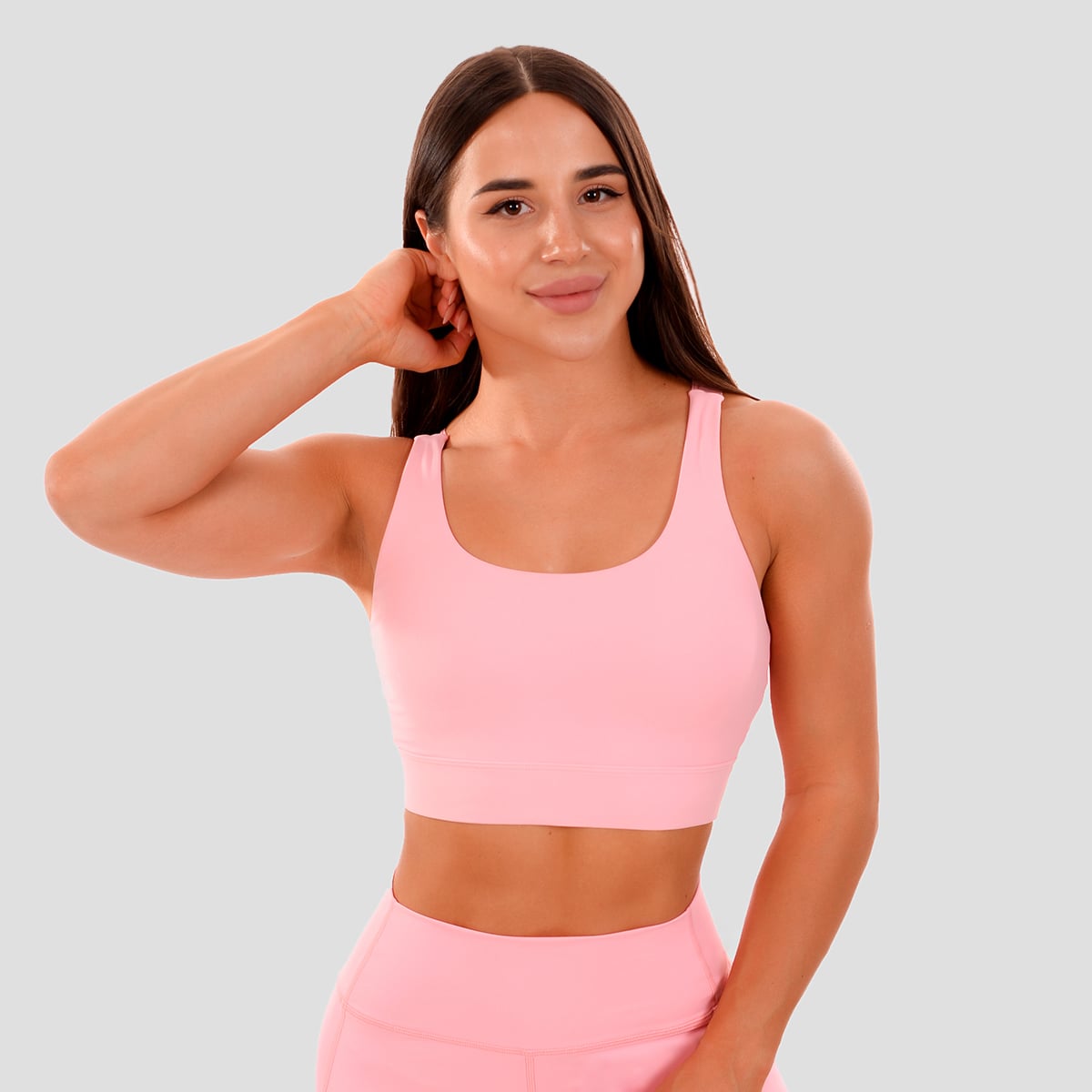 Cut-Out Sports Bra Pink - GymBeam
