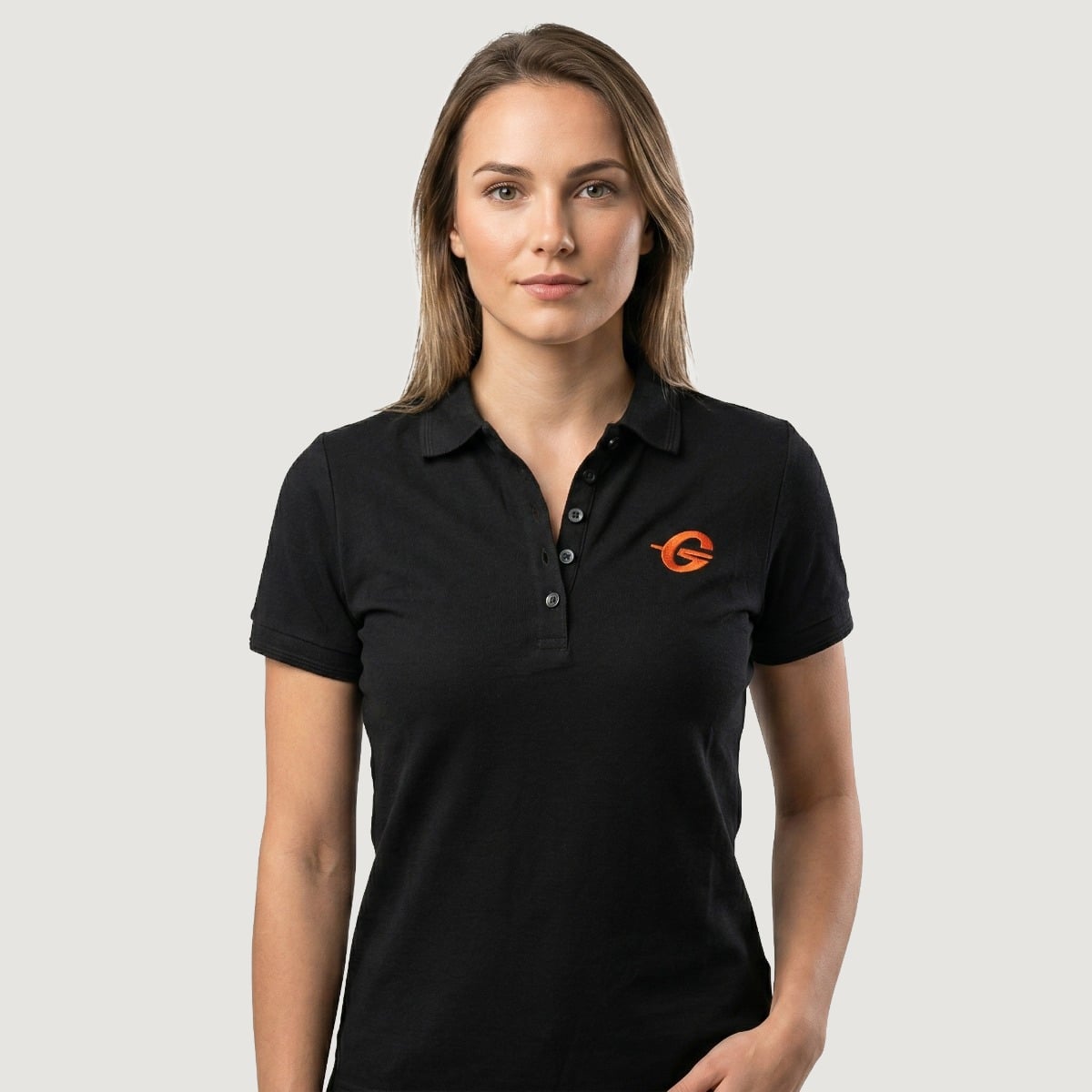 Women‘s Polo Shirt Black - GymBeam