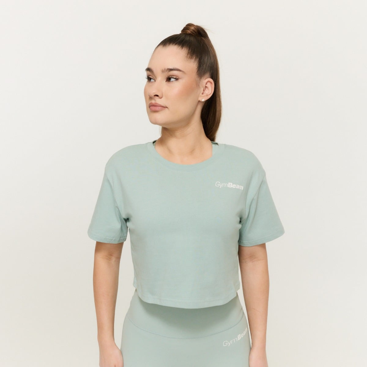 Women‘s Limitless Cropped T-Shirt Eucalypt - GymBeam
