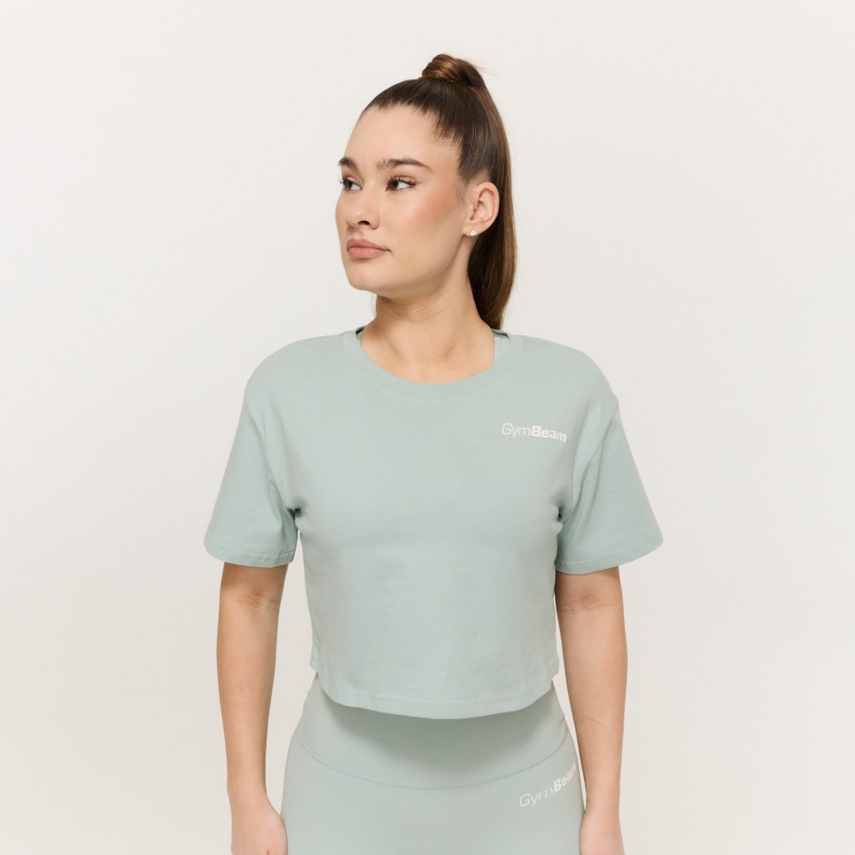Women‘s Limitless Cropped T-Shirt Eucalypt - GymBeam