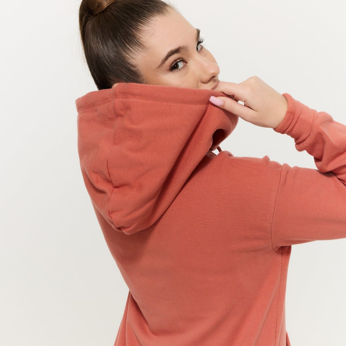 Women‘s Limitless Longline Hoodie Cinnamon - GymBeam