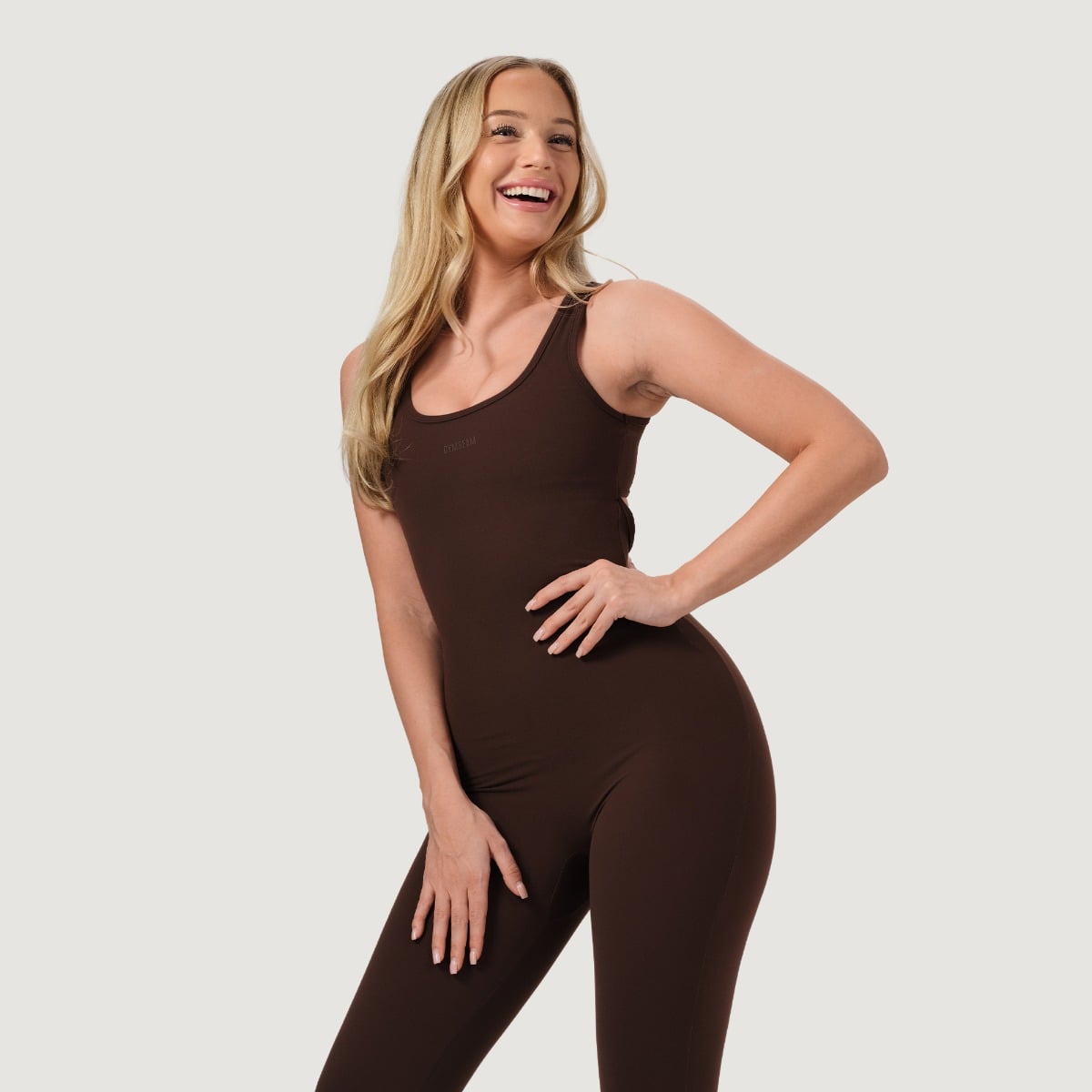 Women‘s NEO Jumpsuit Mocha - GymBeam