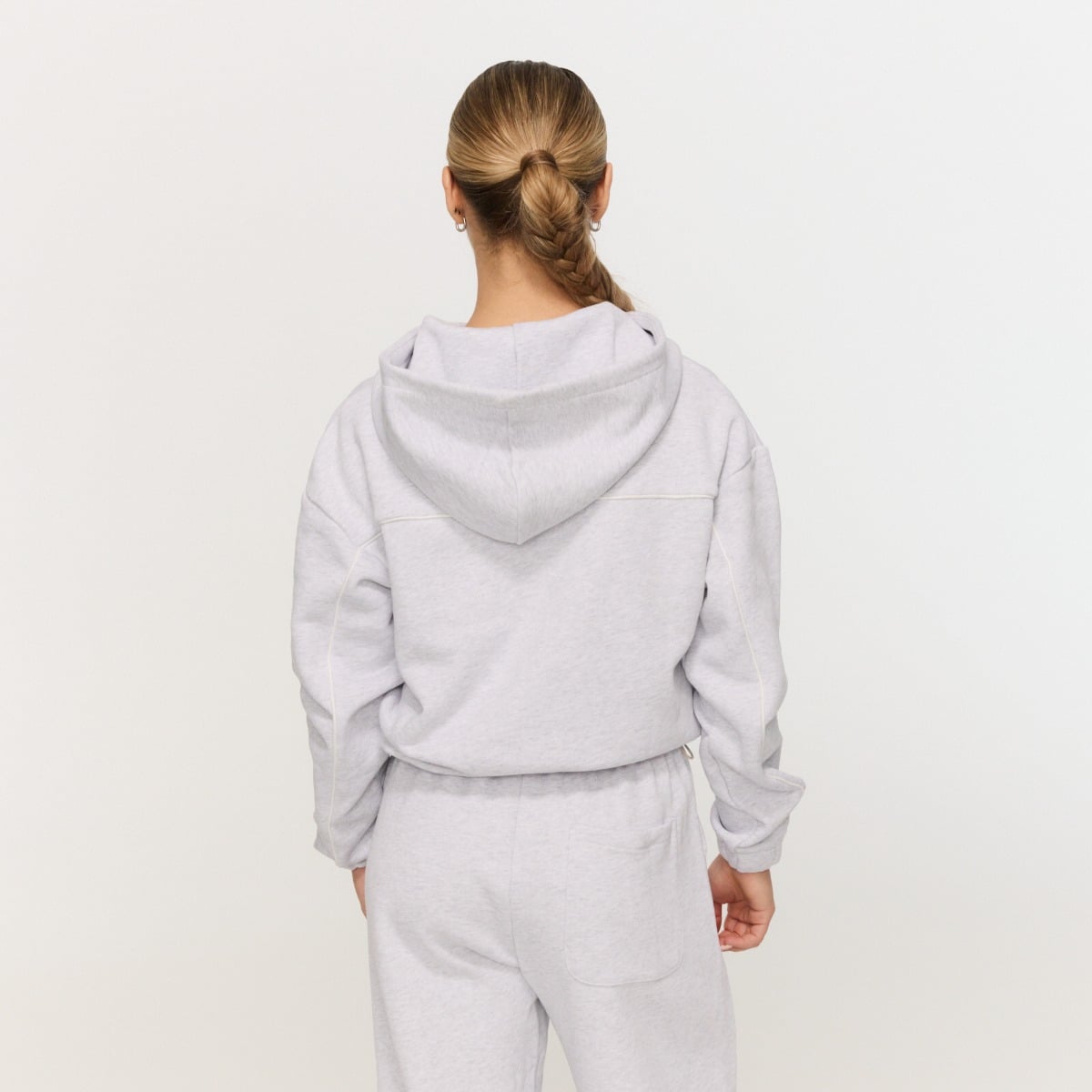 Women‘s Varsity Hoodie Grey - GymBeam