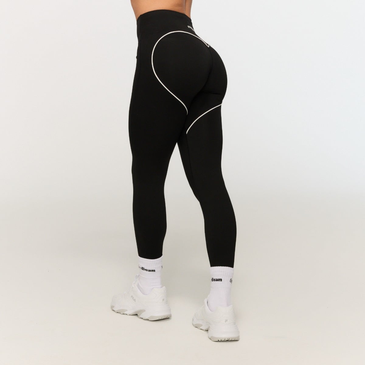 Women‘s Varsity Leggings Black - GymBeam