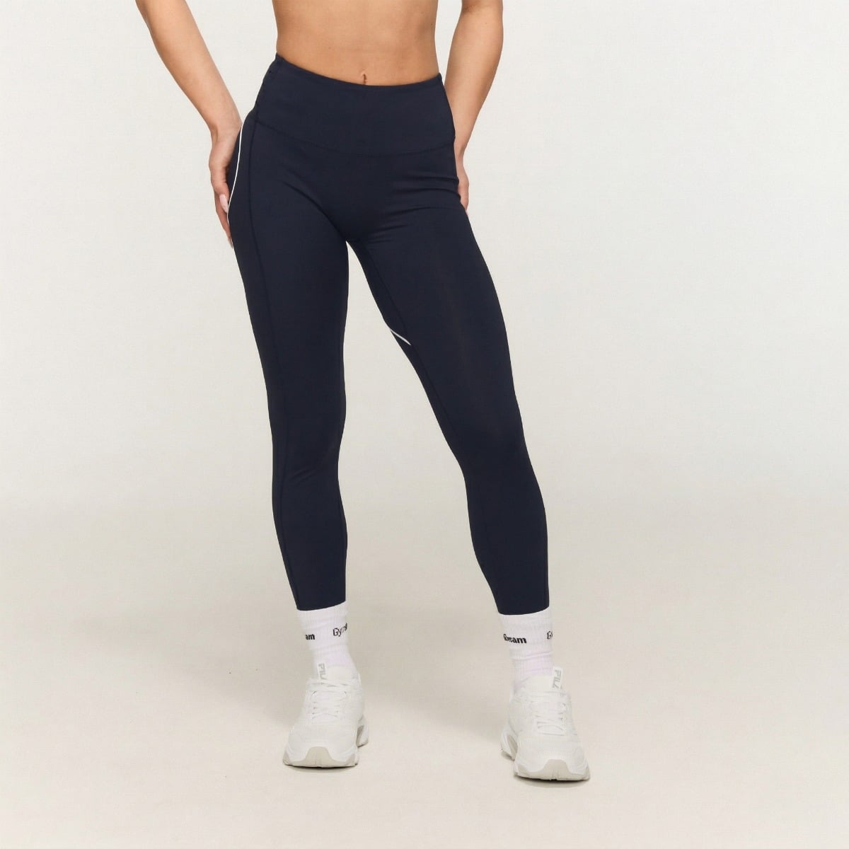 Women‘s Varsity Leggings Blue - GymBeam