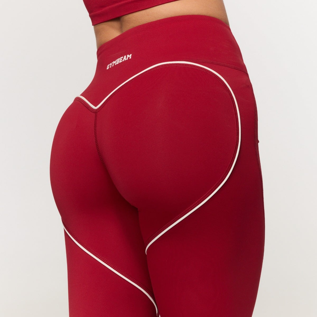 Women‘s Varsity Leggings Red - GymBeam