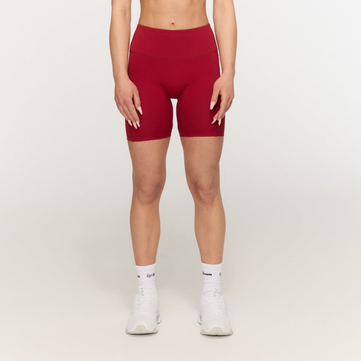 Women‘s Varsity Shorts Red - GymBeam