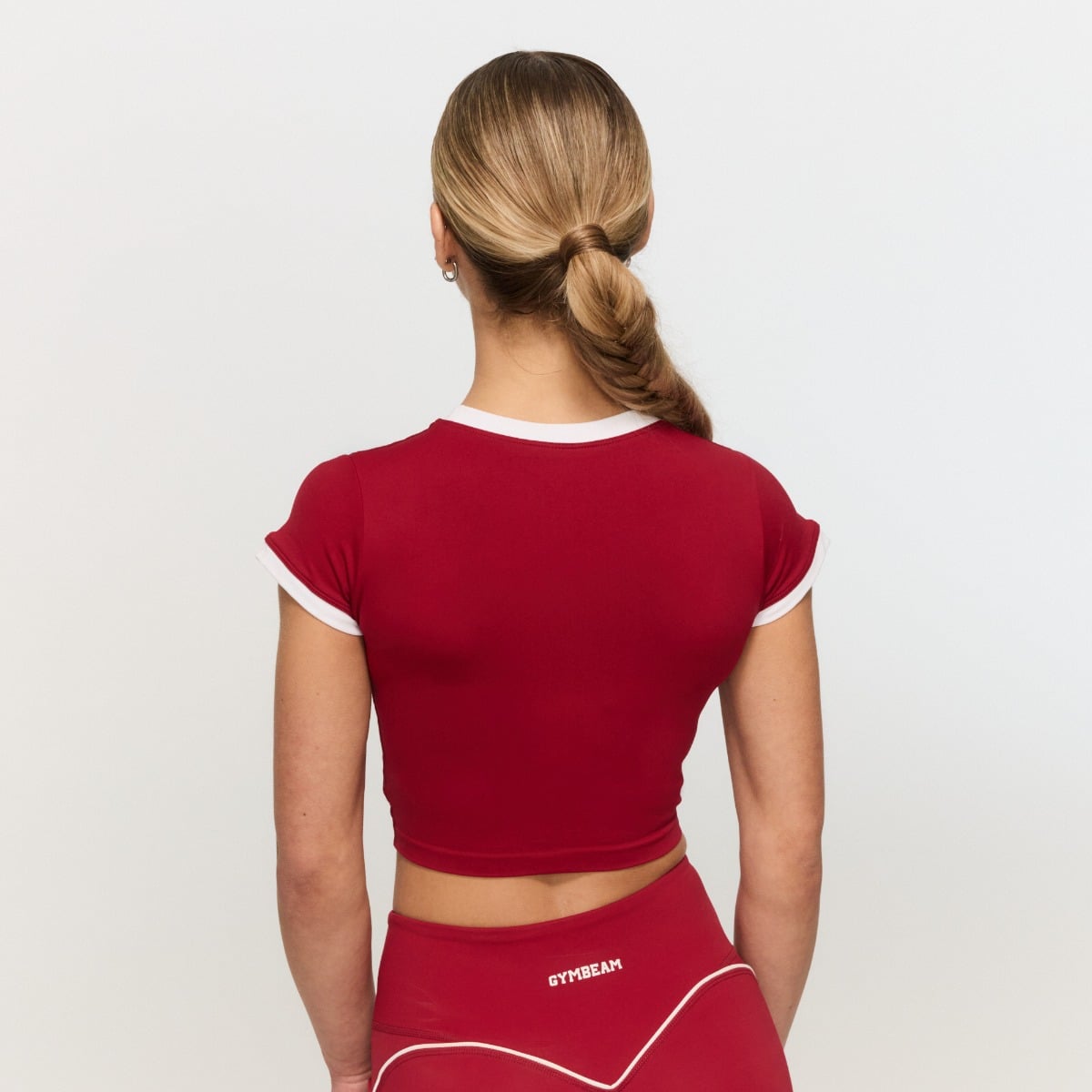 Women‘s Varsity T-Shirt Red - GymBeam