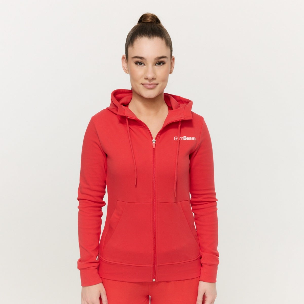 Women‘s Limitless Zip Up Hoodie Hot Red - GymBeam